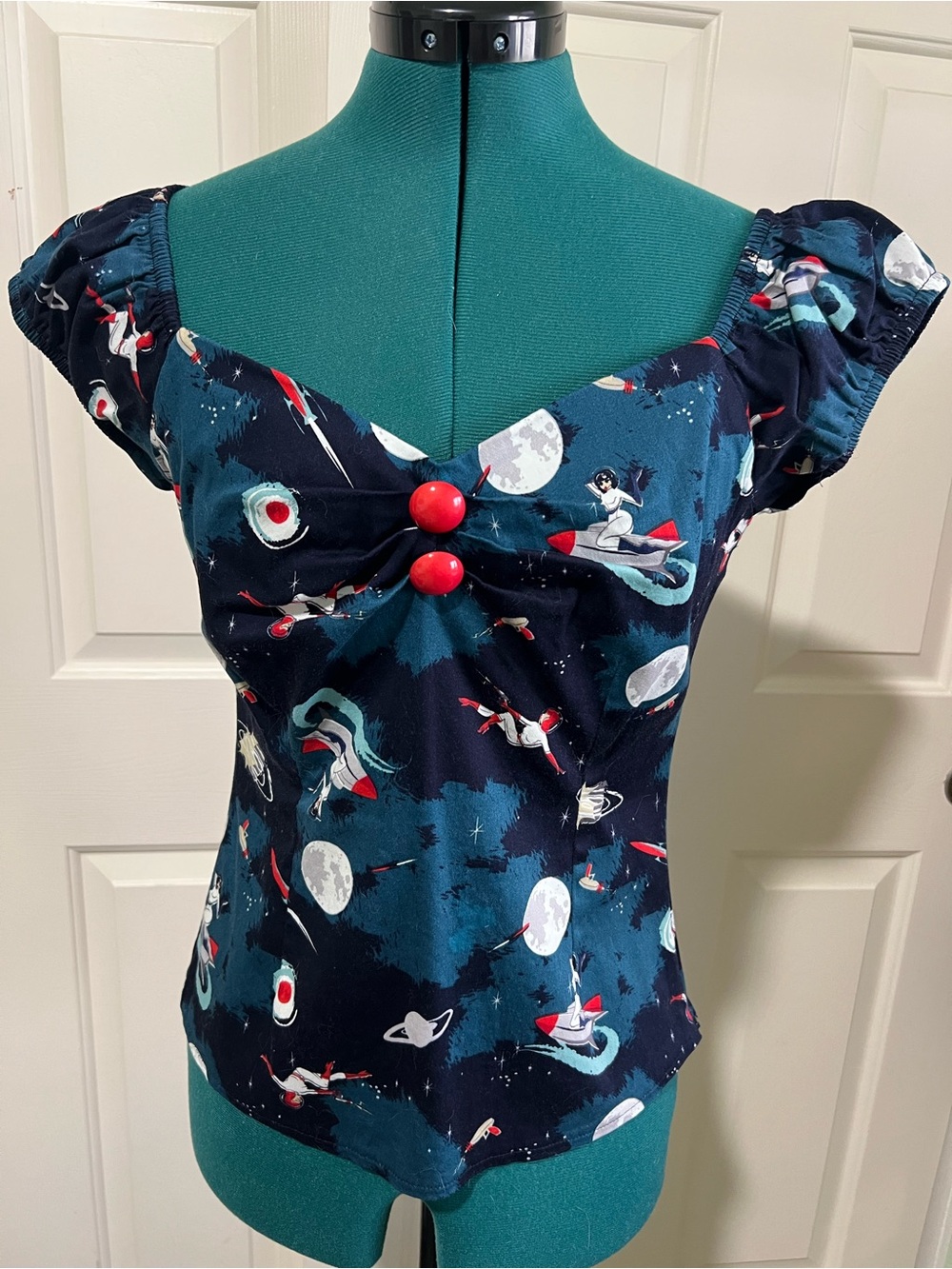 Collectif Dolores Space Pin Up Doll Top